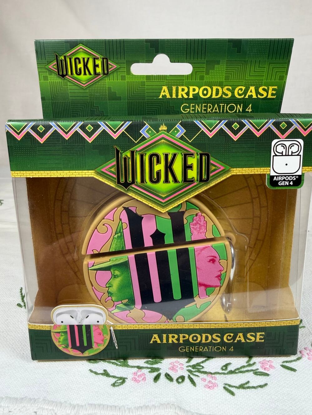 Wicked AirPods Case Generation 4 Glinda Elphaba Green Pink New Sealed NIP